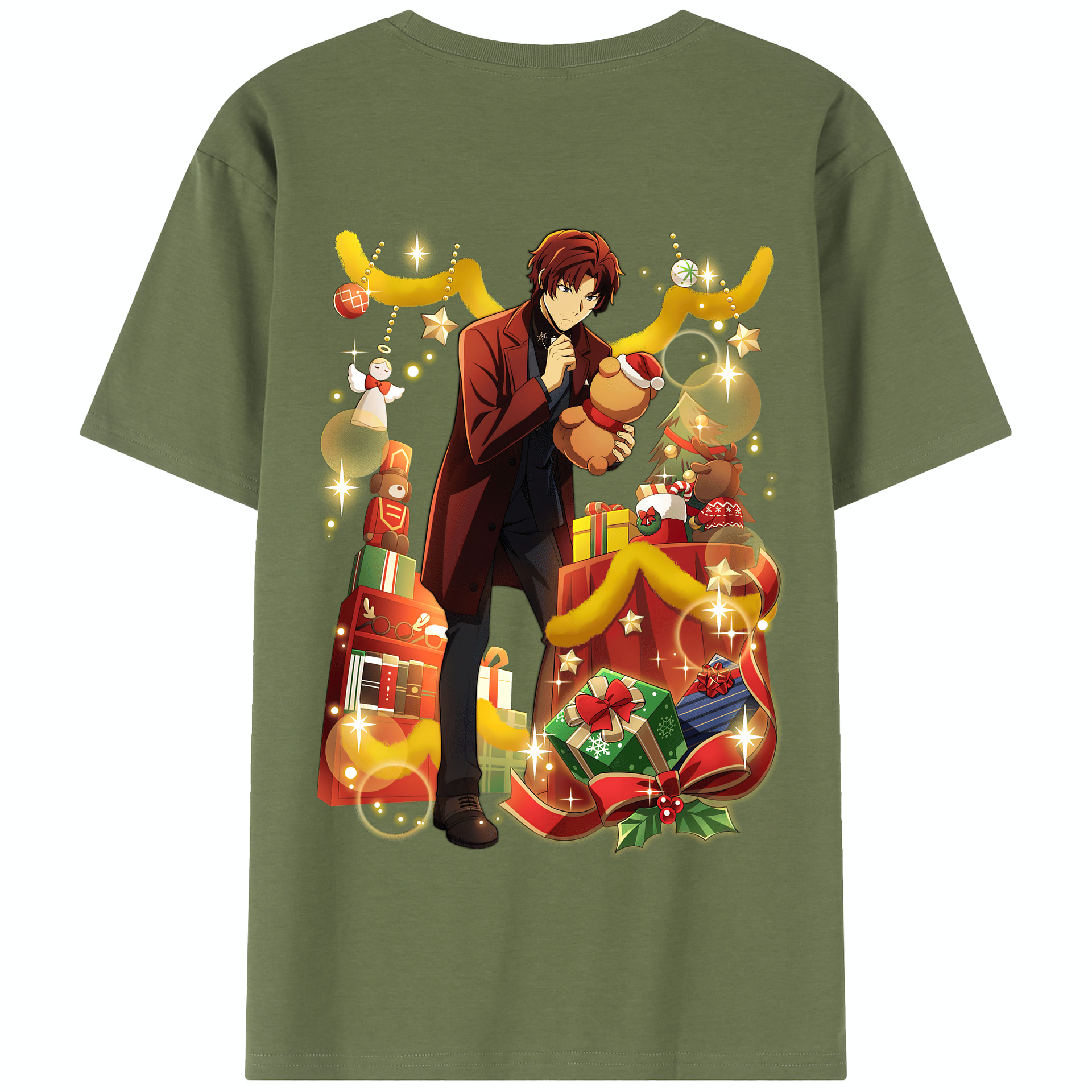 （画像用） 文豪ストレイドッグス Bungo Stray Dogs 綿100％半袖Tシャツ（背面プリント）